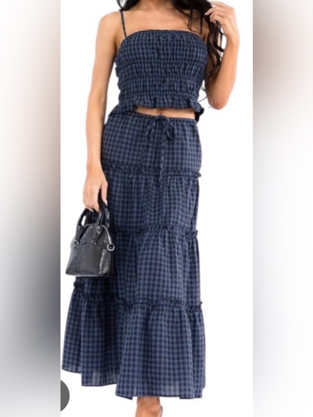 Boho two-piece mocked skirt and top NWOT